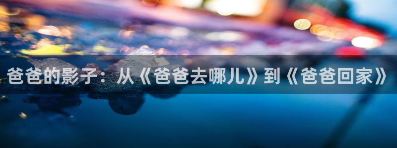 99视频精品视频：爸爸的影子：从《爸爸去哪儿》到《爸爸回家》